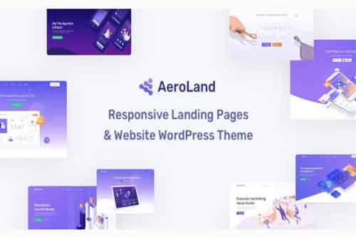 قالب صفحه فرود AeroLand برای وردپرس